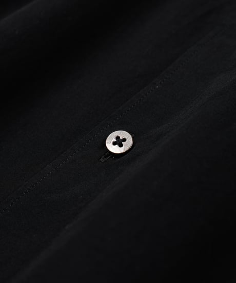100/2 Poplin / Stand collar Shirt - Black sizeXS