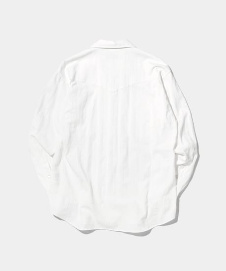 Dobby Lace stripe / Open collar Western shirts