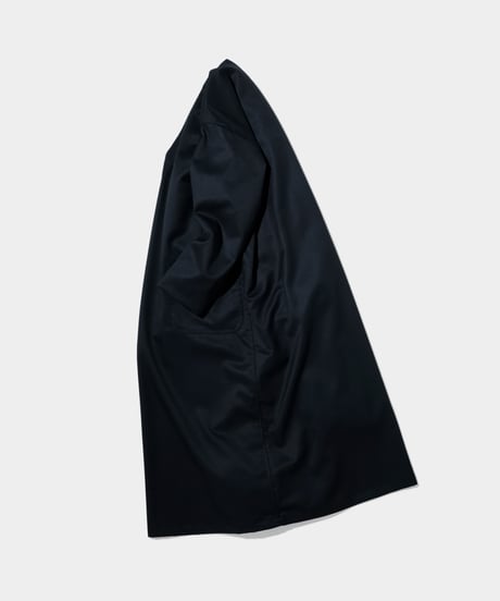 2/72 Wool Gaba  V neck Onepiece  BLACK