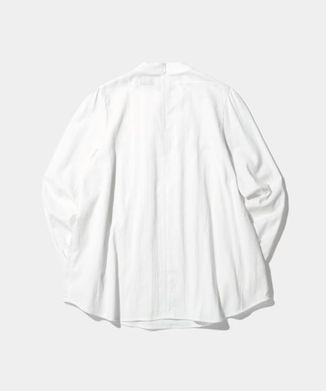 Dobby Lace stripe / Tuck Stand Blouse