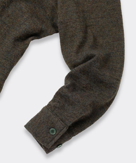 Shetland Cotton Heather / Knit Zip Pullover Khaki