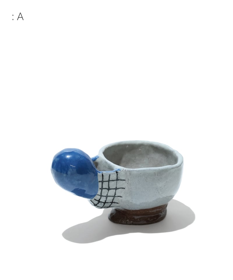 お値下げ【美品】KIM HONO 陶器湯飲み　キム　ホノ KIM HONO / モチーフ付きマグカップ | Dhal/DHAL DESIGN SHOP