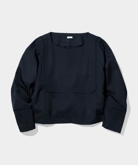Dhal / 2/72 Wool Gaba Crew Shirt Pico BLACK