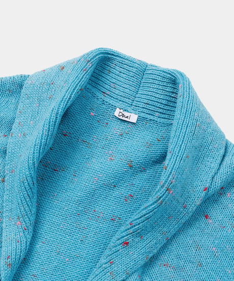 WOOL NEP KNIT / KNIT ROBE / turquoise