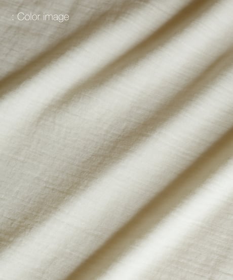 Super 120's Hard Twist TOP Wool Jersey / Loose Neck Long Sleeve Tee White