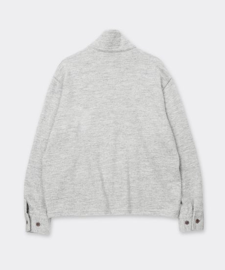 Shetland Cotton Heather / Knit Zip Pullover Gray