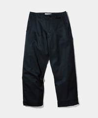 Dhal /  2/72 Wool Gaba Chino Pants  BLACK
