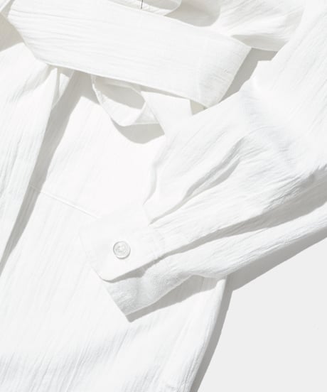 Dobby Lace stripe / Open collar shirts onepiece