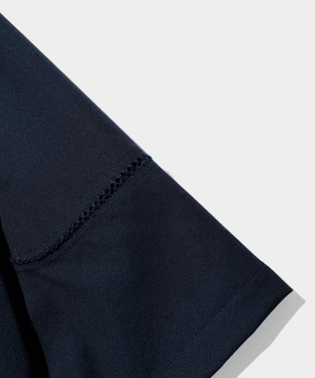 Dhal / 2/72 Wool Gaba Crew Shirt Pico NAVY