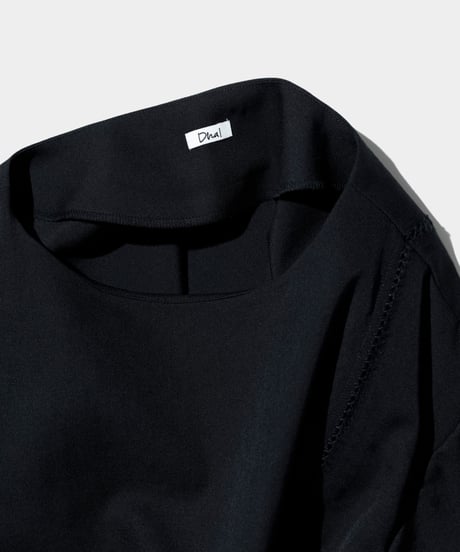 Dhal / 2/72 Wool Gaba Crew Shirt Pico BLACK