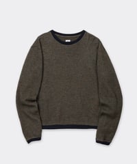 Shetland Cotton Heather / Knit Long Sleeve Crew Khaki