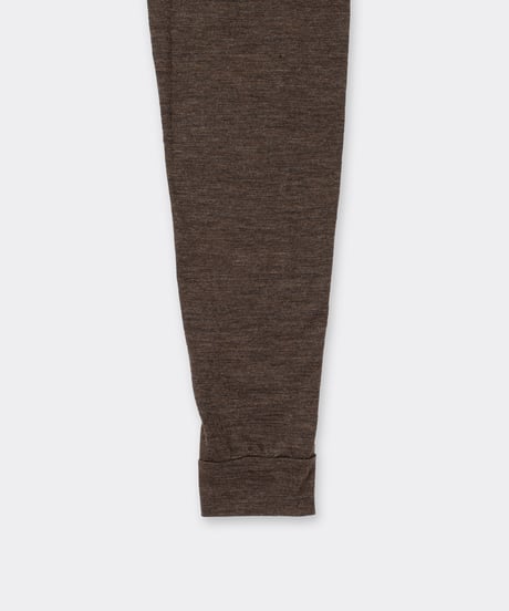 1027 Super 120's TOP Wool Jersey / Flap Shirt Brown