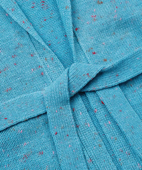 WOOL NEP KNIT / KNIT ROBE / turquoise