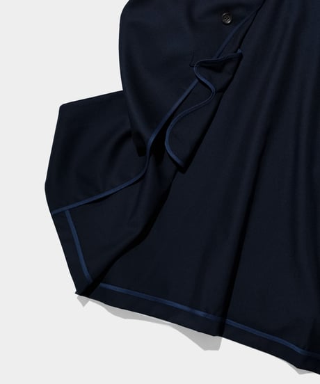 2/72 Wool Gaba  Shop Coat  NAVY
