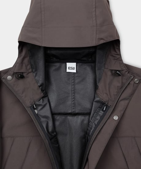 ES-U / Nylon Wind Hoodie Brown