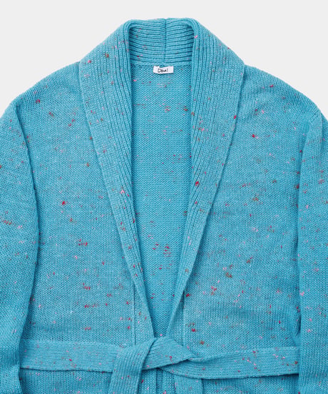 WOOL NEP KNIT / KNIT ROBE / turquoise