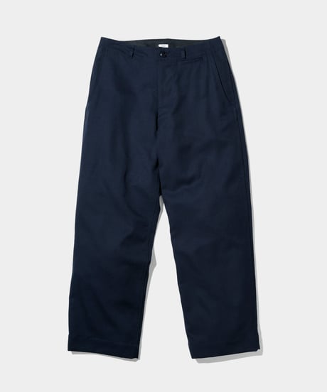 Dhal /  2/72 Wool Gaba Chino Pants  NAVY