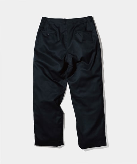 Dhal /  2/72 Wool Gaba Chino Pants  BLACK