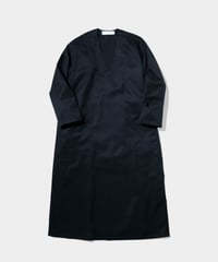 2/72 Wool Gaba  V neck Onepiece  BLACK