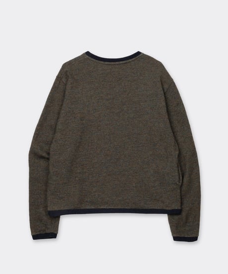 Shetland Cotton Heather / Knit Long Sleeve Crew Khaki