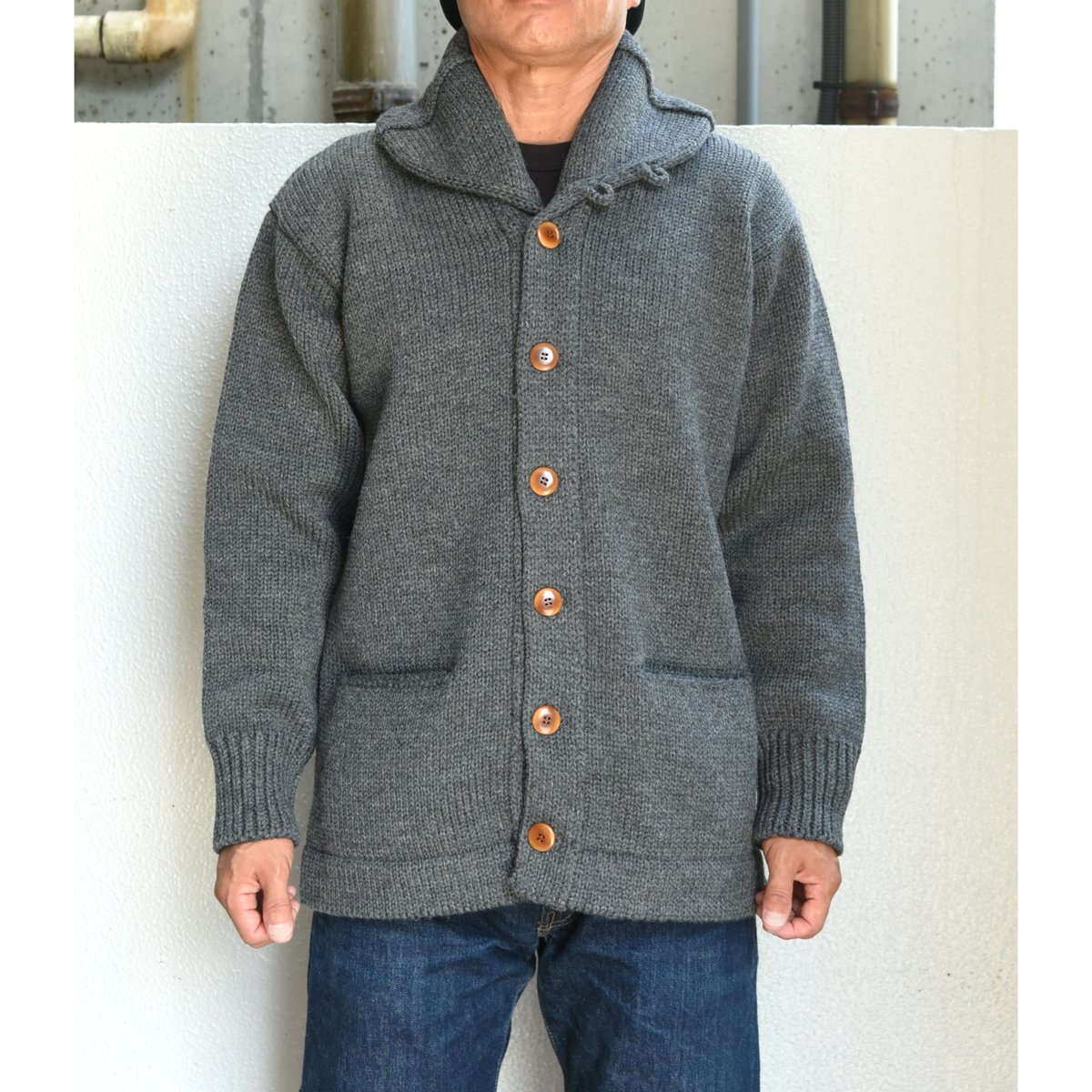 Freewheelers & Co. ”TURNED DOWN COLLAR” SWEATER COAT