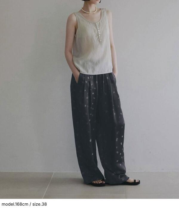 ànuke アンヌーク anuke Flower Jacquard Roughpants フラ