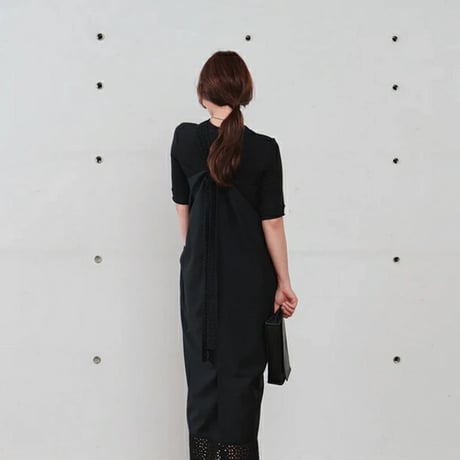 Hella ヘラ lace tie over dress レースタイオーバードレス ワンピース h261-44
