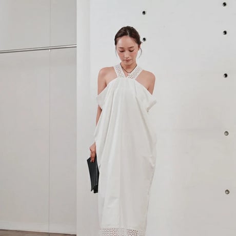Hella ヘラ lace tie over dress レースタイオーバードレス ワンピース h261-44