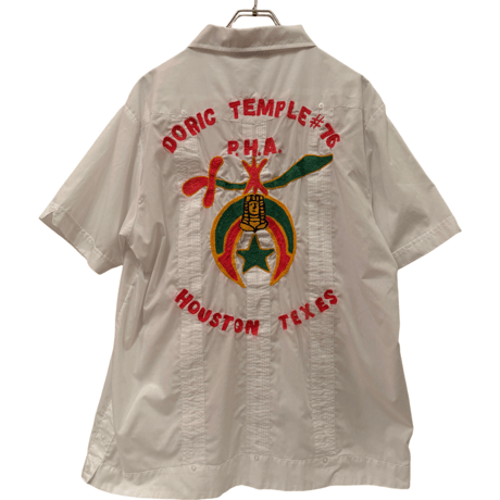 USED  OPEN COLLAR SHIRTS MASONIC SHRINERS (A.A.O.N.M.S)