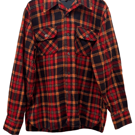 USED 1980s ARROW FLANNEL OPEN COLLAR SHIRTS