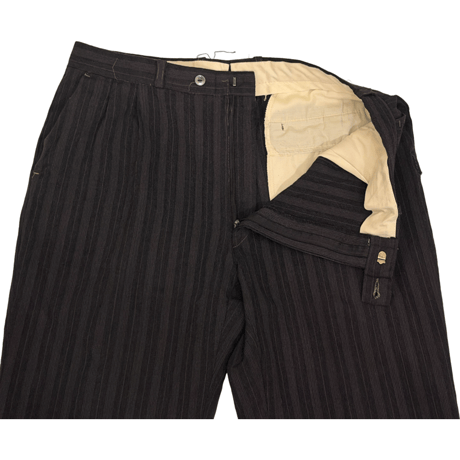 USED VINTAGE HIGH WAIST 2TAC STRIPE SLACKS MADE IN USA