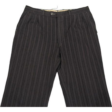 USED VINTAGE HIGH WAIST 2TAC STRIPE SLACKS MADE IN USA