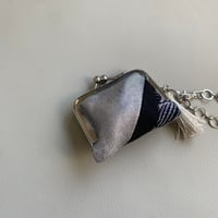 がまぐちケース　石の音　Small Clasp Pouch Recrafted from Vintage Kimono