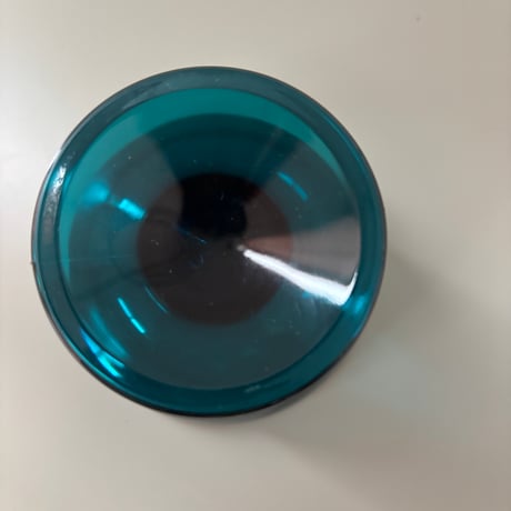 1956 Saara Hopea Nuutajarvi Finland Ice cream glass bowl 5379 Blue❶