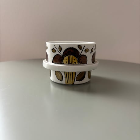 1969年 ARABIA Finland Goran Back Hand Paint cup&saucer❶