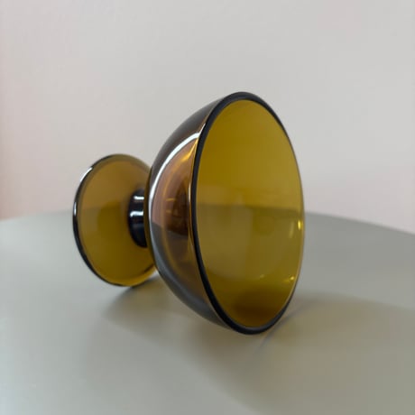 1956 Saara Hopea Nuutajarvi Finland Ice cream glass bowl 5379 Yellow