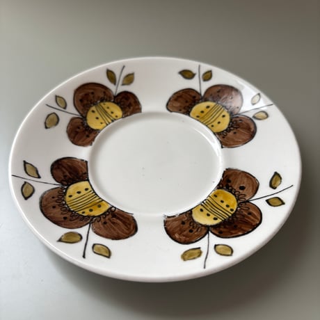 1969年 ARABIA Finland Goran Back Hand Paint cup&saucer❷