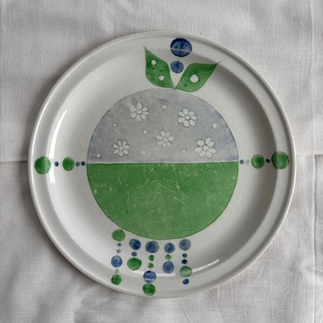 ▲1960's ARABIA Finland Hand Paint Plate❶