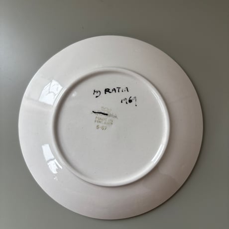 1969年 ARABIA Finland Goran Back Hand Paint cup&saucer❶
