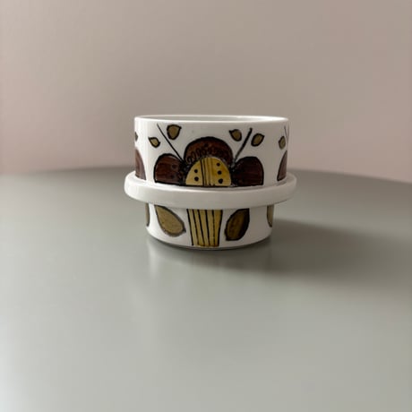 1969年 ARABIA Finland Goran Back Hand Paint cup&saucer❶