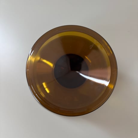1956 Saara Hopea Nuutajarvi Finland Ice cream glass bowl 5379 Yellow