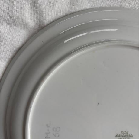 ▲1960's ARABIA Finland Hand Paint Plate❷