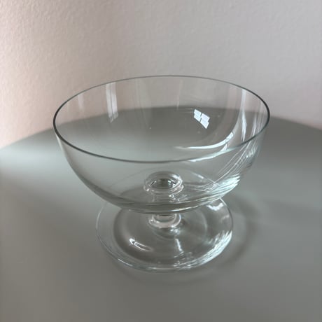 1952-1968 Saara Hopea Nuutajarvi Finland Ice cream glass bowl 1344 Clear