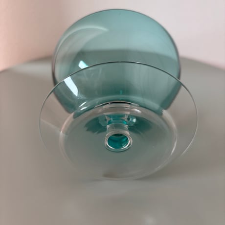 1952-1968 Saara Hopea Nuutajarvi Finland Ice cream glass bowl 1344 Blue