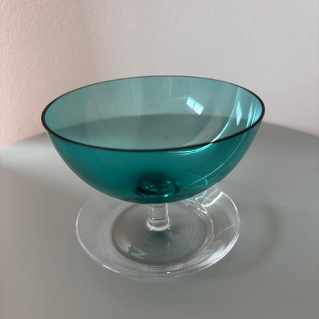 1952-1968 Saara Hopea Nuutajarvi Finland Ice cream glass bowl 1344 Blue