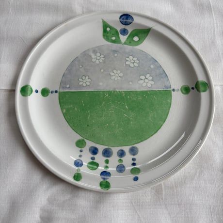 ▲1960's ARABIA Finland Hand Paint Plate❶