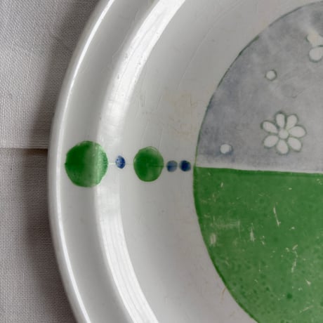 ▲1960's ARABIA Finland Hand Paint Plate❶