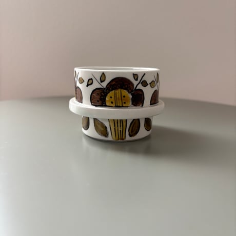 1969年 ARABIA Finland Goran Back Hand Paint cup&saucer❶