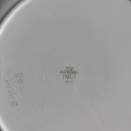 ▲1960's ARABIA Finland Hand Paint Plate❶