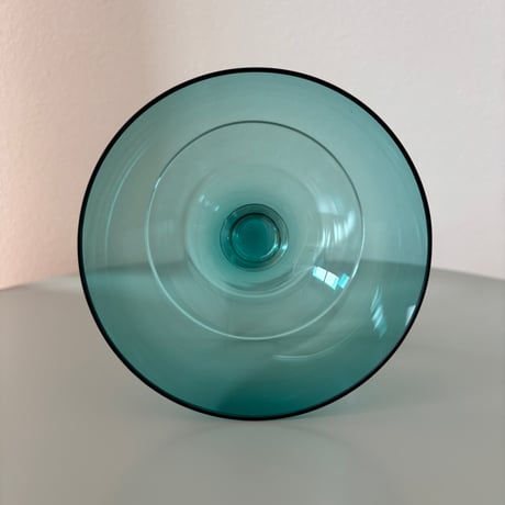 1952-1968 Saara Hopea Nuutajarvi Finland Ice cream glass bowl 1344 Blue